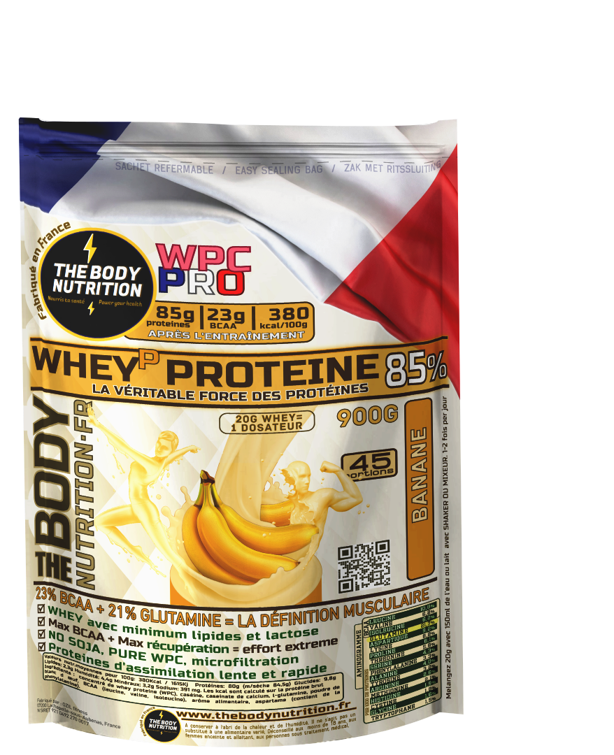 WHEY-PRO 900g 85% proteines 23% BCAA